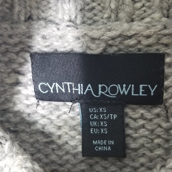 Cynthia Rowley | Gray Knit Cowl Sweater Tunic XS - Picture 2 of 8